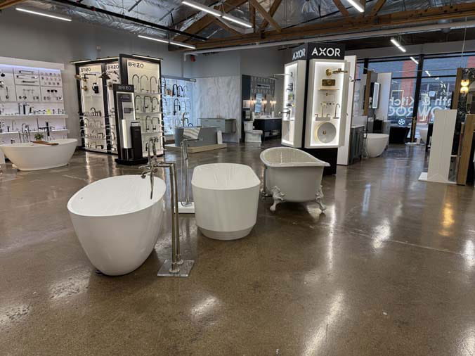 Entry view of the inside of the FACETS of Chicago Kitchen & Bath Showroom